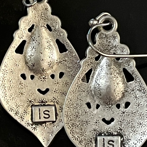 Lia Sophia Black and Silver Ornate Earrings - Picture 2 of 5